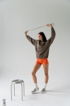 BLUZA THE LINES SWEATSHIRT OLIVA L