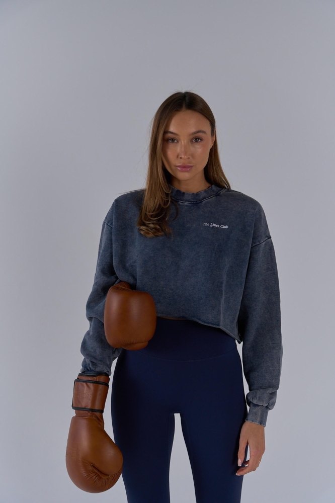 BLUZA LAVATO CROP MARE XL